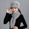 TZW-中老年冬天帽子女兔毛针织毛线帽新款时尚妈妈帽围巾 商品缩略图4