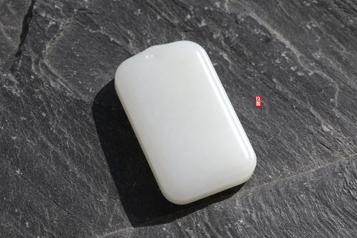 和田玉（羊脂白玉）挂件--无事牌 38.48g 商品图1