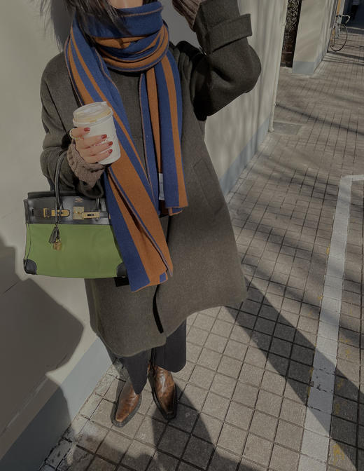 HIDEMI 羊驼毛大口袋简约设计感小立领大衣 商品图6