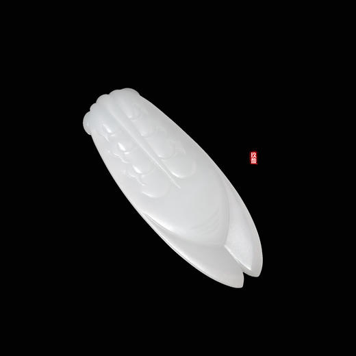 和田玉（羊脂白玉）挂件--蝉/一鸣惊人28.45g 商品图2