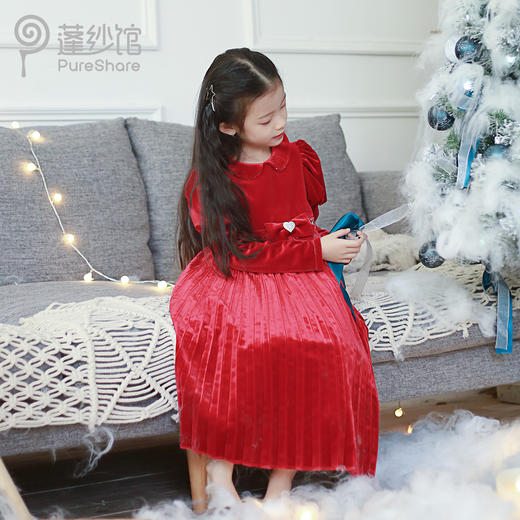 pureshare 小红帽公主裙女童连衣裙新年冬可爱气质礼服裙-糖果屋的礼物 商品图5