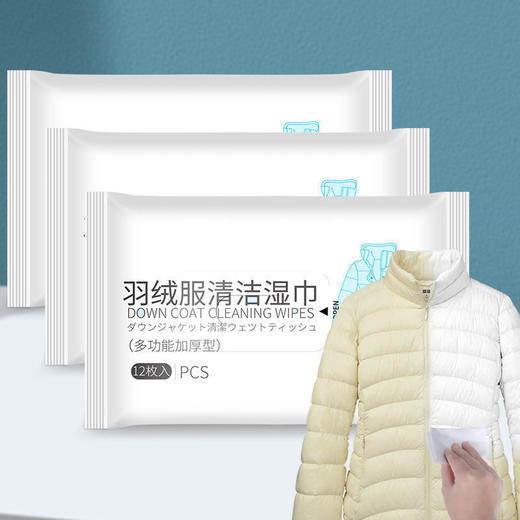 【免水洗 羽绒服清洗湿巾】居家日用干洗剂清洁工具湿巾纸去污去油污 商品图1