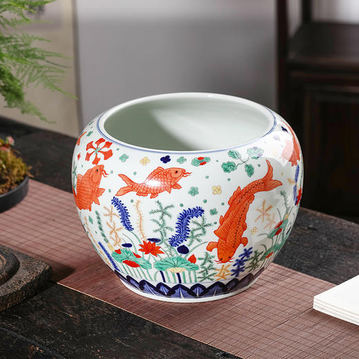 青花五彩鱼藻缸 商品图3