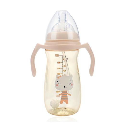 【母婴】创意婴儿宽口手柄PPSU奶瓶 300ml防摔奶嘴瓶 商品图1