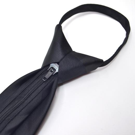 【礼盒装拉链领带】罗蒙格纹领带男士正装结婚韩版休闲窄款懒人领带 商品图3