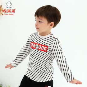 棉果果春秋季男童上衣氨棉汗布套头T恤M112140221075