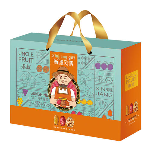 西域果园果叔新疆风情礼盒  2kg/盒  春节年货坚果礼盒 送礼之选 商品图3