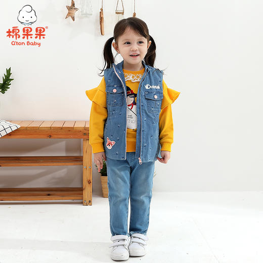 棉果果春秋季女童马夹马甲M122171221101 商品图6