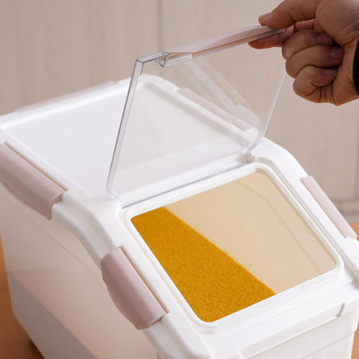 玲宠家居狗粮盒密封保鲜猫粮盒装狗粮桶防尘防潮宠物翻盖储粮桶 商品图3