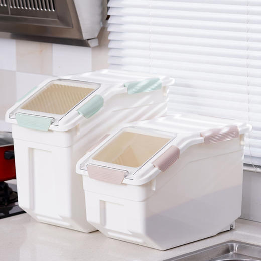 玲宠家居狗粮盒密封保鲜猫粮盒装狗粮桶防尘防潮宠物翻盖储粮桶 商品图1