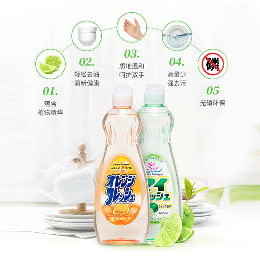 KJ 日本进口ROCKET洗洁精 餐具果蔬清洁剂去油不伤手无添加600ml（无货） 商品图2