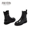 西村名物2021春季新款马丁靴女英伦风潮ins牛皮短靴女靴女鞋X20DC42341 商品缩略图3