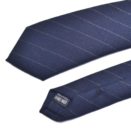 【礼盒装】罗蒙羊毛领带男士正装商务结婚韩版休闲窄款手打条纹领带 商品图5