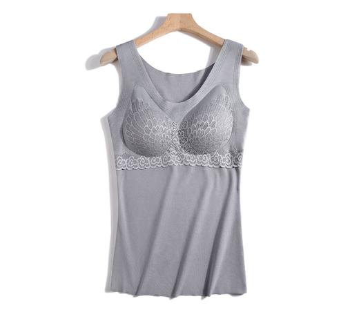 【买1送1】1件顶3件 免穿文胸 乳胶德绒保暖内衣 蕾丝无痕 加绒保暖背心 商品图7