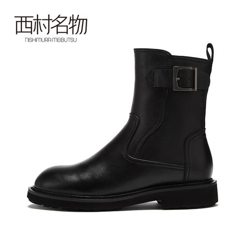 西村名物2021春季新款马丁靴女英伦风潮ins牛皮短靴女靴女鞋X20DC42341 商品图1