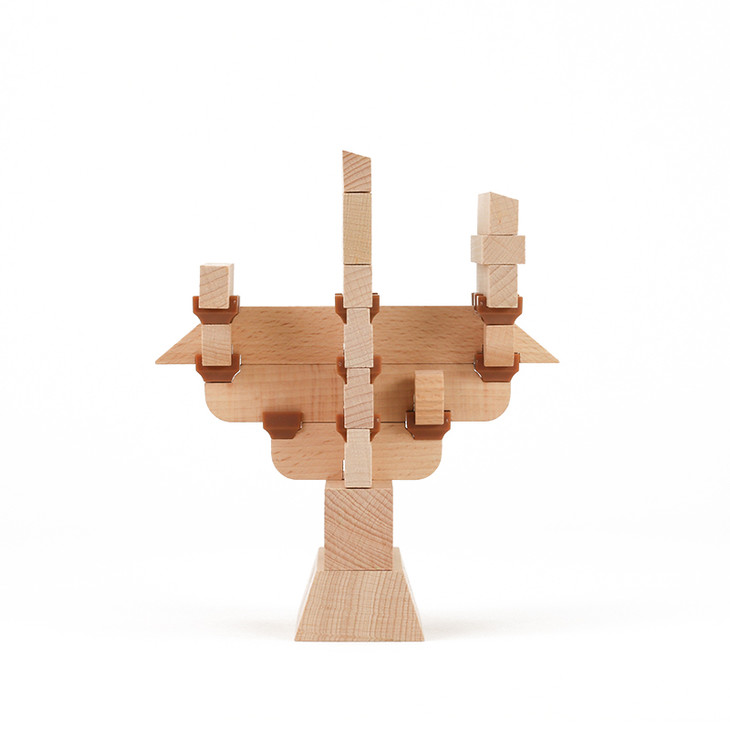 唐式建筑榫卯斗拱积木古代建筑智慧拼装乐趣