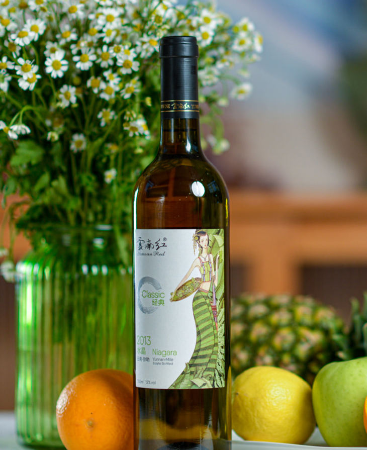 云南红经典水晶全汁干白葡萄酒高原葡萄弥勒酒庄750ml
