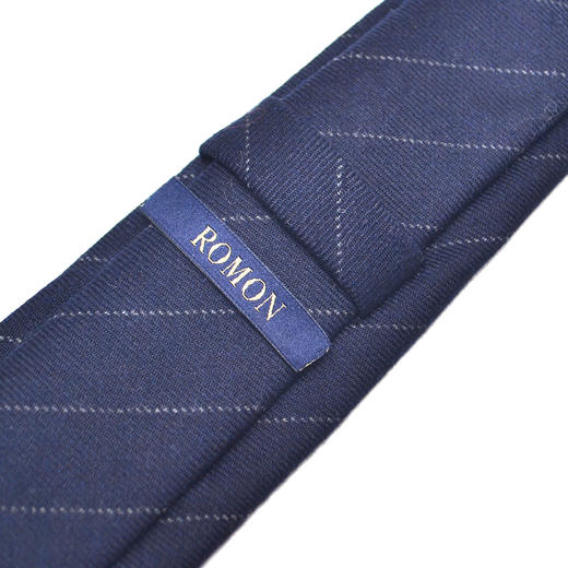 【礼盒装】罗蒙羊毛领带男士正装商务结婚韩版休闲窄款手打条纹领带 商品图8