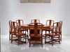红桥红  家具严选  缅甸花梨（大果紫檀）  【158雕花牙边圆餐桌九件套】 商品缩略图8