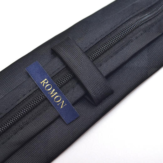 【礼盒装拉链领带】罗蒙格纹领带男士正装结婚韩版休闲窄款懒人领带 商品图5