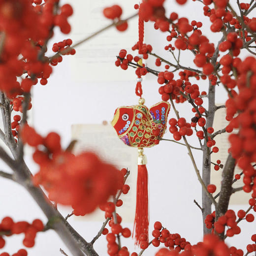 新年年宵花鲜花插花【冬青瓶插花（单株）】送长辈老师朋友客户花店送花上门 商品图2