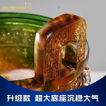 琉璃奖杯定制诚信鼎开业纪念品商务礼品定做摆件水晶奖品琉璃鼎 商品图4