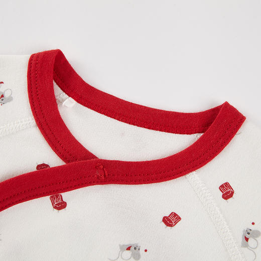 英氏婴儿连体衣红色纯棉内衣2件YLHAJ00001A01  YLAAJ00001A01 商品图4