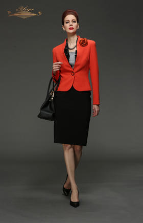 【断码】M/L/LC/XL码•YIQU |“新幽兰”西装上衣（桔红）