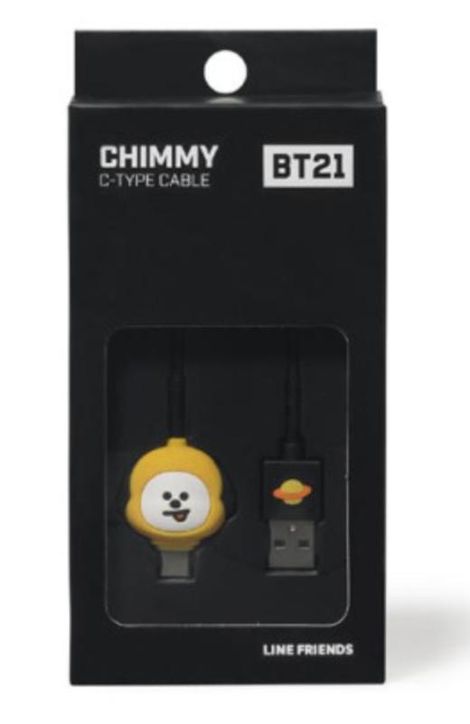 韩国 可爱Line Friends BT21 CHIMMY TYPE-C手机充电数据线JPY带授权招加盟代理 商品图1