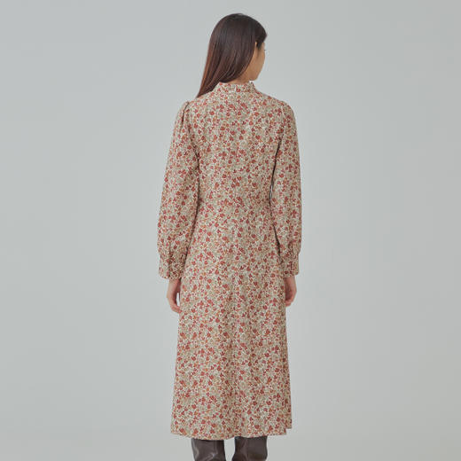 MIXXO韩国高领雪纺气质碎花图案长款JPY带授权招加盟代理 商品图2