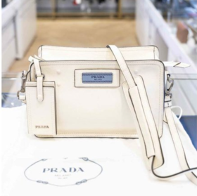 奥莱普拉达（Prada）礼仪相机包Bianco 1BH114-PEO-F0SCCJPY带授权招加盟代理