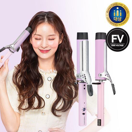 韩国Vodana紫色卷发器电卷棒造型不伤发40mmOliveYoungJPY带授权招加盟代理