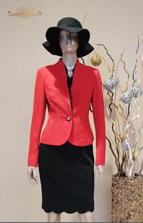 【断码】M/L/LC/XL/XXL码•YIQU |“新幽兰”西装上衣（淡桔色）