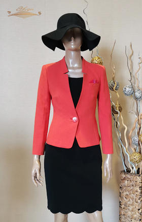 【断码】L/LC/XL/XXL码•YIQU丨“新秋水伊人”西装上衣（桔红）