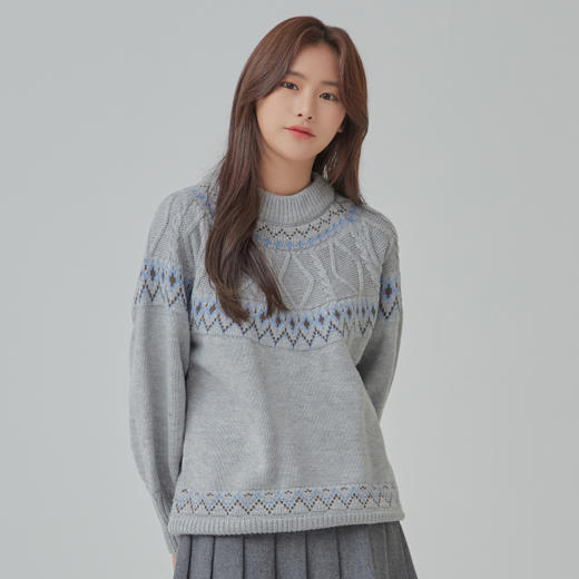 MIXXO韩国宽松版型民族风刺绣秋冬毛衣JPY带授权招加盟代理 商品图0