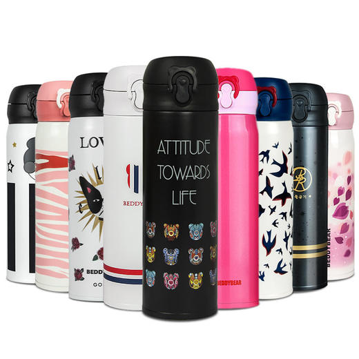 韩国杯具熊成人保温杯男女不锈钢水壶 商品图0