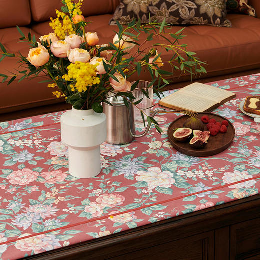 茶几盖布新年棉台布客厅长方形家用新中式餐桌布电视柜小斗柜盖布 商品图0