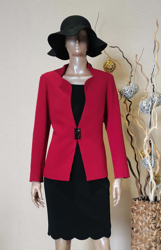 【特惠】YIQU |“风景线”西装上衣（酒红） 商品图0