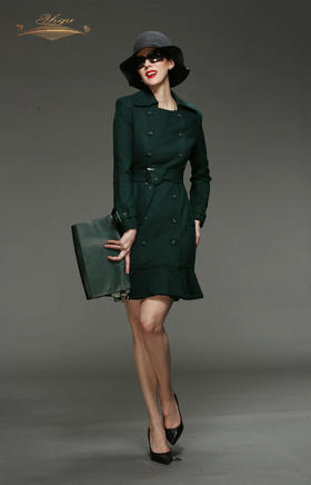 【特惠】YIQU |“风中的承诺”大衣（墨绿·含50%羊毛）P