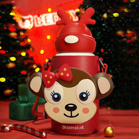 杯具熊儿童保温杯带吸管两用水壶女童婴儿小学生男宝宝幼儿园水杯