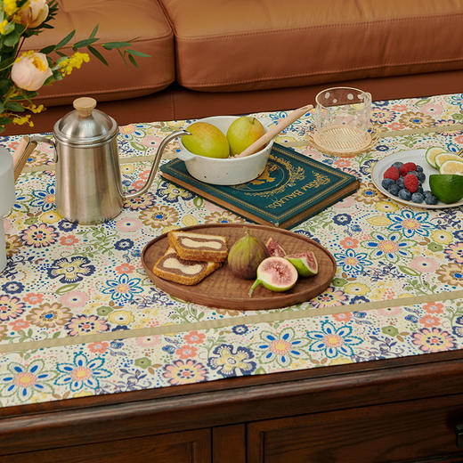 复古碎花茶几布艺梳妆台欧式桌布高档奢华防尘床头柜边柜盖布定制 商品图2