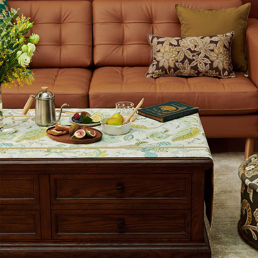 客厅茶几桌桌布布艺美式田园轻奢梳妆台台布北欧防水桌垫餐边柜盖巾 商品图0