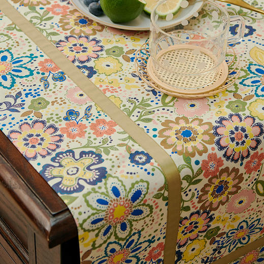 复古碎花茶几布艺梳妆台欧式桌布高档奢华防尘床头柜边柜盖布定制 商品图1