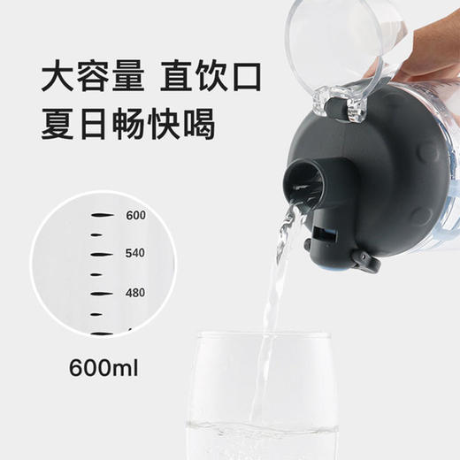 杯具熊儿童水杯直饮杯塑料夏天摇摇杯（580ml带杯套） 商品图4