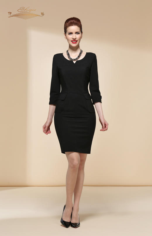 【特惠】YIQU |“魅力无限”连身裙（弹力黑） 商品图0