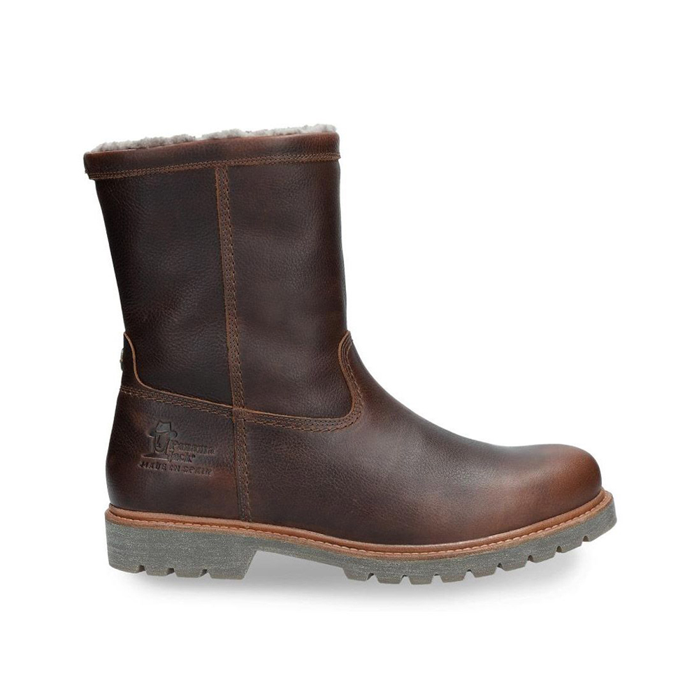 限时特价——西班牙原产羊毛款皮毛一体男士皮靴酒红色FLC10(高品质纯天然羊毛内衬)