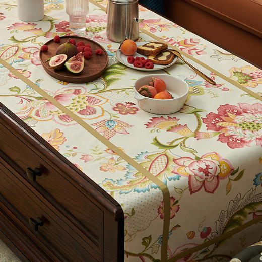 茶几巾新年桌布客厅美式轻奢ins桌垫台布餐边柜梳妆台盖巾可定制 商品图1