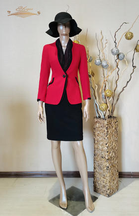 【特惠】YIQU |“天使之恋”西装上衣（正红·含30%羊毛）