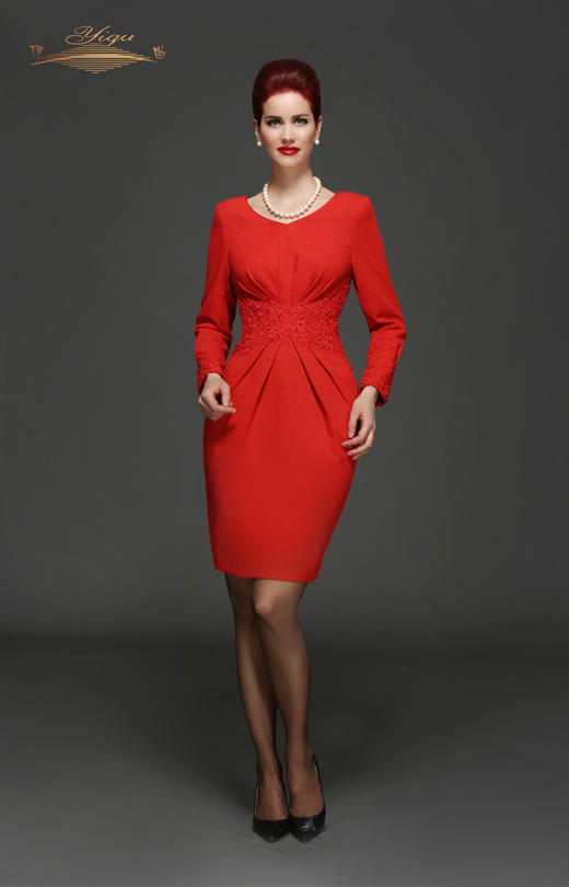 【特惠】YIQU |“夜宴”连身裙（晶莹红） 商品图0