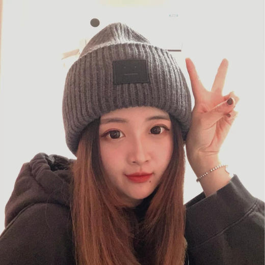 纯羊毛！原厂品质！方块笑脸毛线帽1227 商品图5